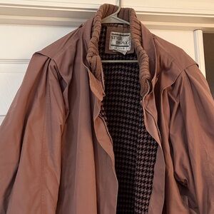 Vintage Style Impak Mauve Jacket with Houndstooth Lining